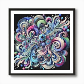 Abstract Swirls Art Print