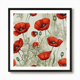 Red Poppies Poster