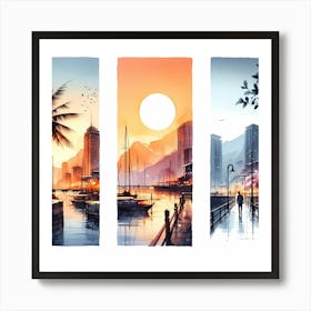 Sunset In The City 1 Art Print