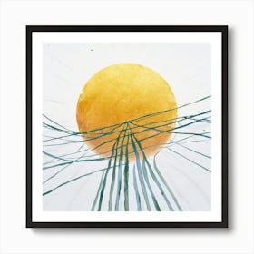 Sun And Lines Art Print