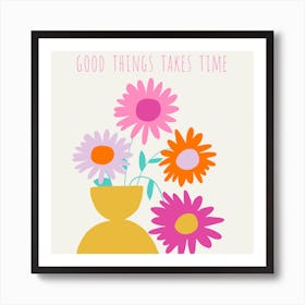 look on the bright side flowers Art Print