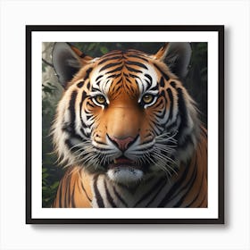 Tiger Looking At Prey Art Print