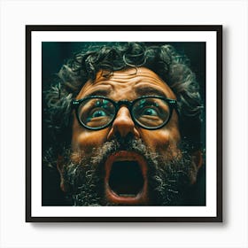 Man With Glasses And Beard Art Print