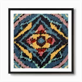 Blue And Yellow Prismatic Balance Art Print