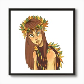 Autumn Elf No Background Art Print