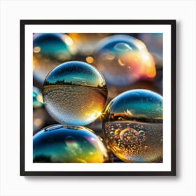 Reflections Of Bubbles Art Print