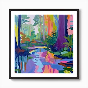 Colourful Abstract Everglades National Park Usa 5 Art Print