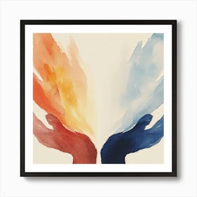 Two Hands Of Fire Art Print