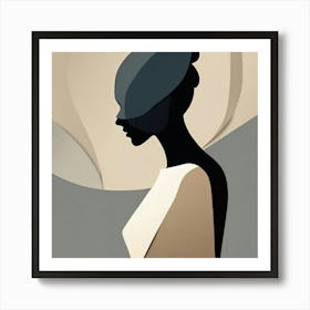 Silhouette Of A Woman 6 Art Print