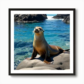 Galapagos Sea Lion Art Print