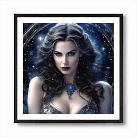 Gothic Woman with Magic Art Print