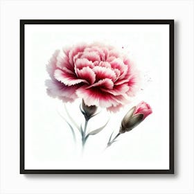 Carnation Flower 1 Art Print