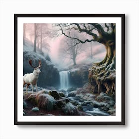 Deer In The Forest 7 Art Print