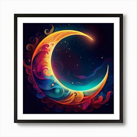 Glowing moon Art Print