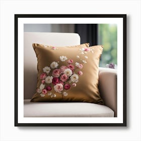 Roses On A Pillow Art Print