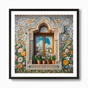 Window Of A House In Spain Art Print