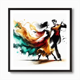 Elegant dancing Art Print