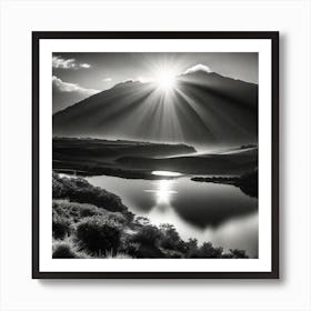 Sunrise Over Lake 12 Art Print