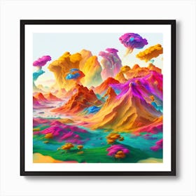 Colorful Landscape Art Print