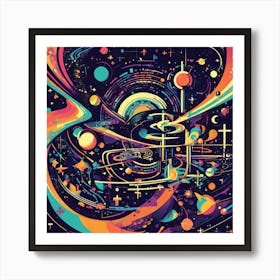 Psychedelic Space Art Print