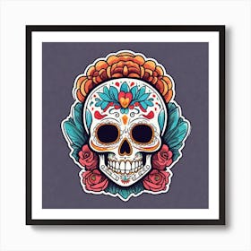 Day Of The Dead Skull 6 Art Print