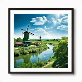 Water Green Nature View River Old Structure Light Electrical Sun Day Architecture Fauna (4) Art Print