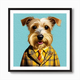 One Smart Puppy_Yorkshire in a suit Art Print