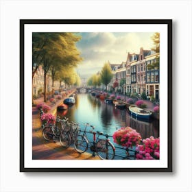 Amsterdam Canal Street Art Print