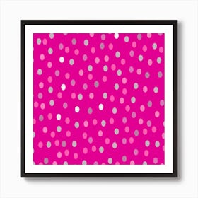 Pink Polka Dots 1 Art Print