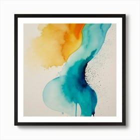 Abstract Watercolor Painting 1 Art Print