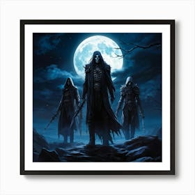 The Rising Undead In The Full Moon (23) Art Print