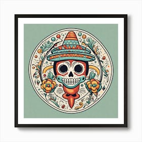 Day Of The Dead Skull 85 Art Print