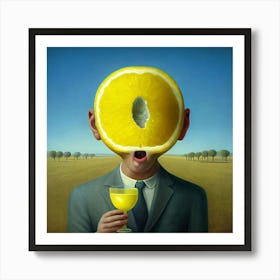 Man With A Slice Of Lemon Art Print