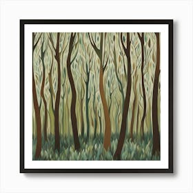 Trees In The Forest Art Print