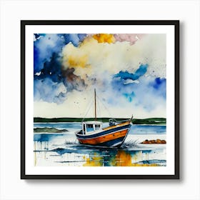 Boat On The Water Art Print