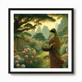 Asian Garden 1 Art Print