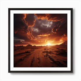 Desert Sunset Art Print
