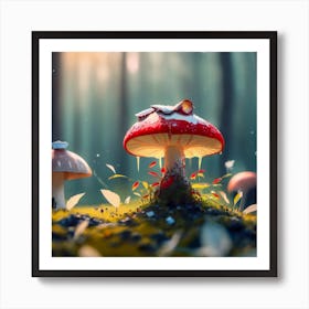 Dibuja Una Seta Amanita Cesarea En Bosque Magic Art Print