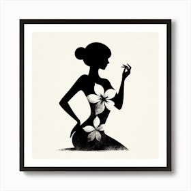Woman silhouette 4 Art Print