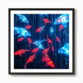 Luminous Fishes Art Print