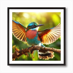 Kingfisher Bird Art Print