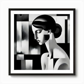 Abstract Portrait Of A Woman 12 Art Print