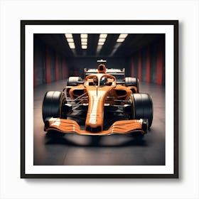 Orange Racing Car 1 Art Print