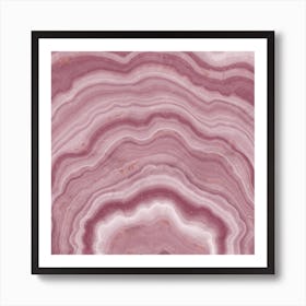 Pink Agate Texture 08 Art Print