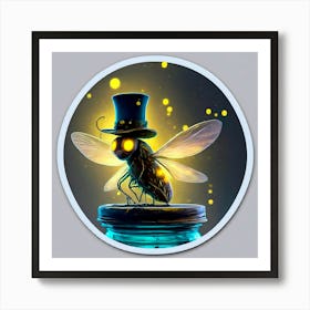 Bee In A Jar Art Print