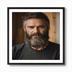 Portrait Of A Man With Beard Art Print