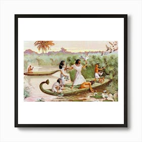 Egyptian Boatmen Art Print