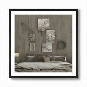Grey And White Bedroom 1 Art Print