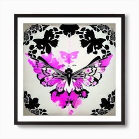 Pink Butterfly Art Print