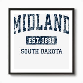 Midland South Dakota Sd Vintage Athletic Sports Design Art Print